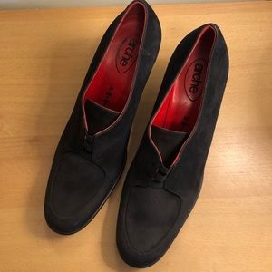 Arche Made in France 100% nubuck leather wedge slip on shoes